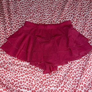 Sparkly Pink Ruffle Skirt